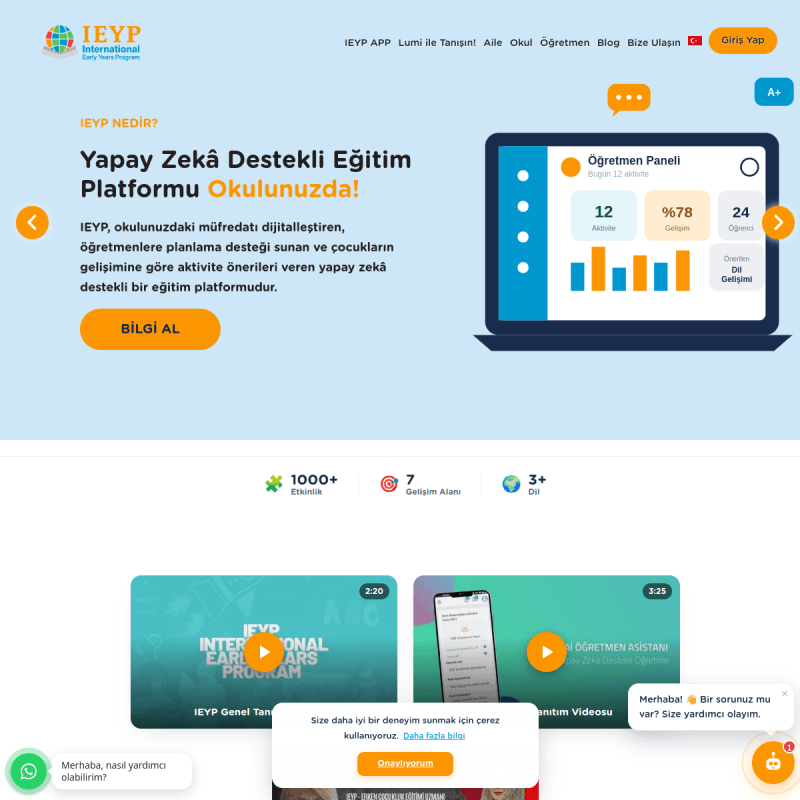 IEYP International web sitesi ekran görüntüsü