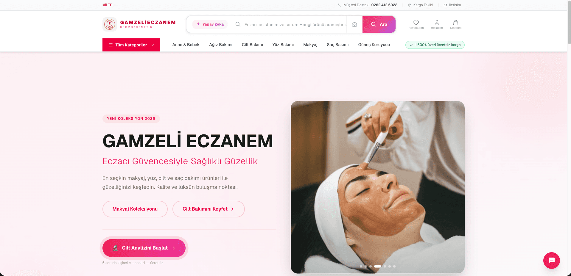 Gamzeli Eczanem web sitesi ekran görüntüsü